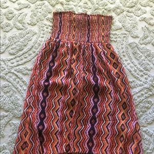 Strapless Sheer Summer Dress Sz L